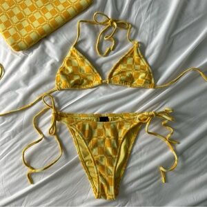 triangl dijon terry cloth bikini